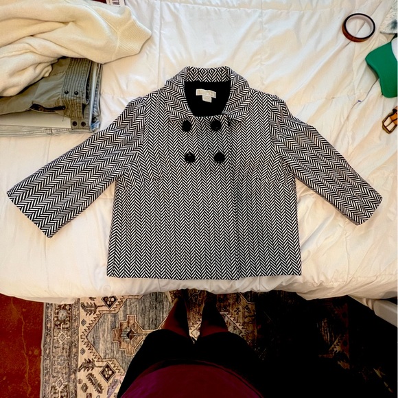 MICHAEL Michael Kors Jackets & Blazers - Michael Kors Herringbone Cropped Coat